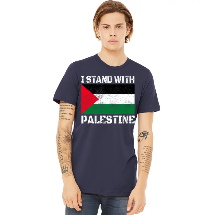 I Stand With Palestine Palestinian Flag Free Palestine Premium T-Shirt