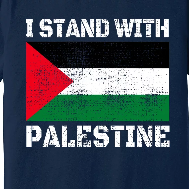 I Stand With Palestine Palestinian Flag Free Palestine Premium T-Shirt