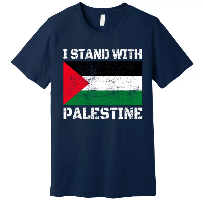 I Stand With Palestine Palestinian Flag Free Palestine Premium T-Shirt