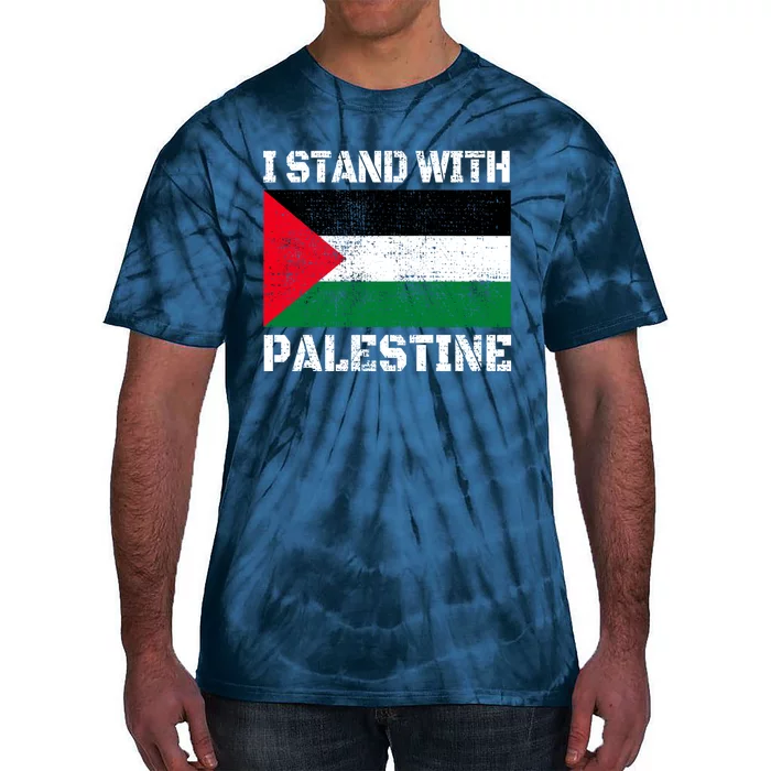 I Stand With Palestine Palestinian Flag Free Palestine Tie-Dye T-Shirt