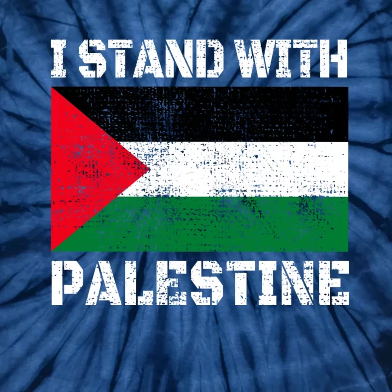 I Stand With Palestine Palestinian Flag Free Palestine Tie-Dye T-Shirt