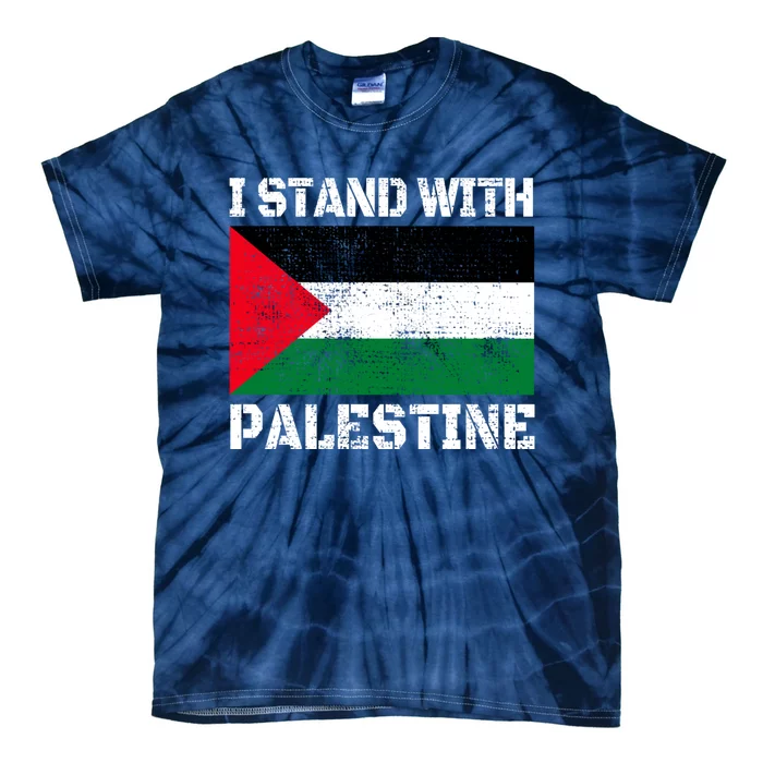 I Stand With Palestine Palestinian Flag Free Palestine Tie-Dye T-Shirt