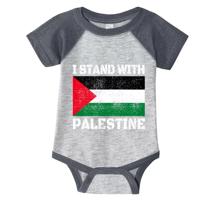 I Stand With Palestine Palestinian Flag Free Palestine Infant Baby Jersey Bodysuit