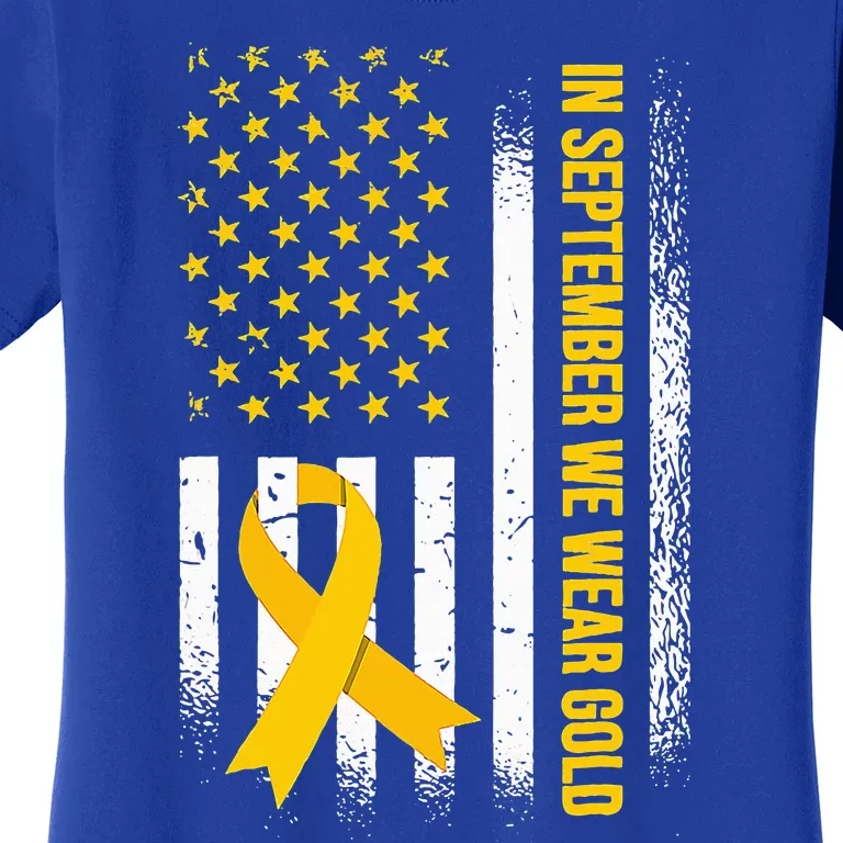 In September We Wear Gold Childhood Cancer Awareness Women's T-Shirt