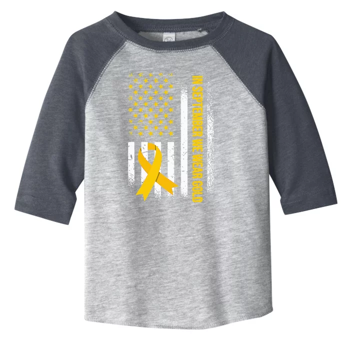 In September We Wear Gold Childhood Cancer Awareness Toddler Fine Jersey T-Shirt