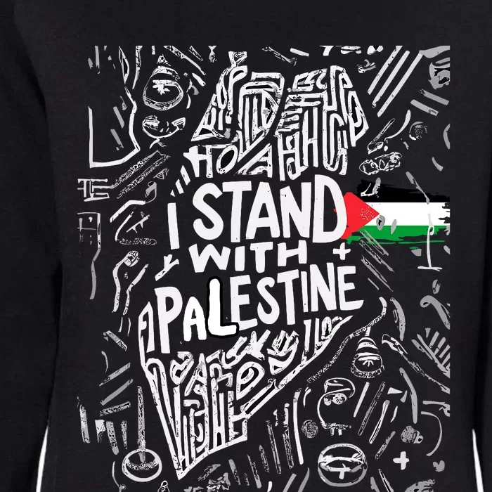 I Stand With Palestine Quote A Free Palestine Design Womens California Wash Sweatshirt