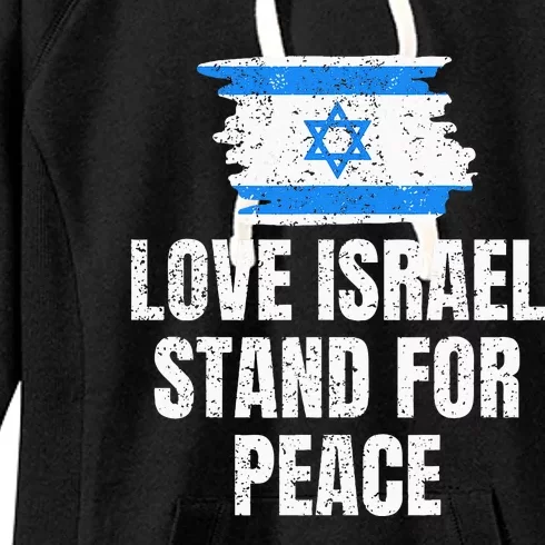 I Stand with Israel Flag Pray For Support Jewish Peace Love Women's Fleece Hoodie