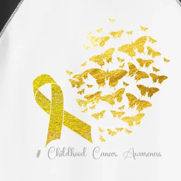 In September We Wear Gold Hood Cancer Awareness Gift Toddler Fine Jersey T-Shirt