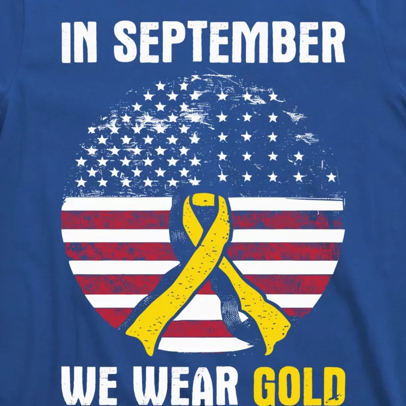 In September We Wear Gold Hood Cancer Awareness Gift T-Shirt