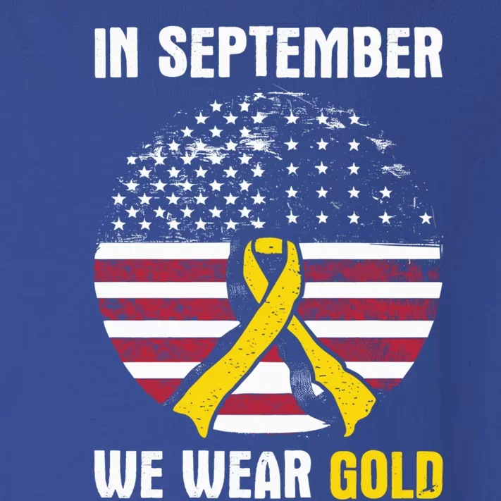 In September We Wear Gold Hood Cancer Awareness Gift Toddler Long Sleeve Shirt