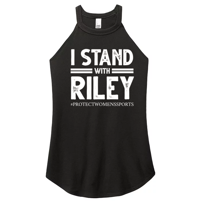 I Stand With Riley Gaines Women’s Perfect Tri Rocker Tank