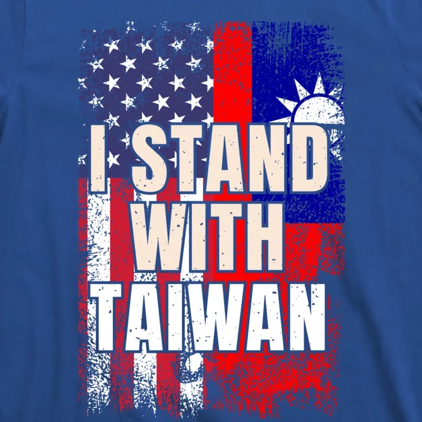 I Stand With Taiwan American Usa Flag Gift T-Shirt