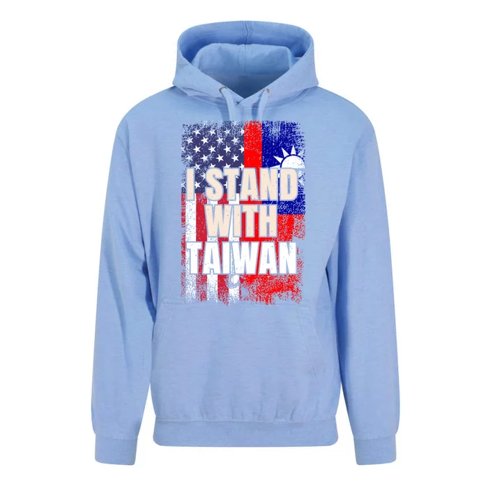 I Stand With Taiwan American Usa Flag Gift Unisex Surf Hoodie