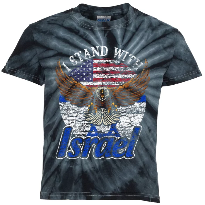 I Stand With Israel Kids Tie-Dye T-Shirt