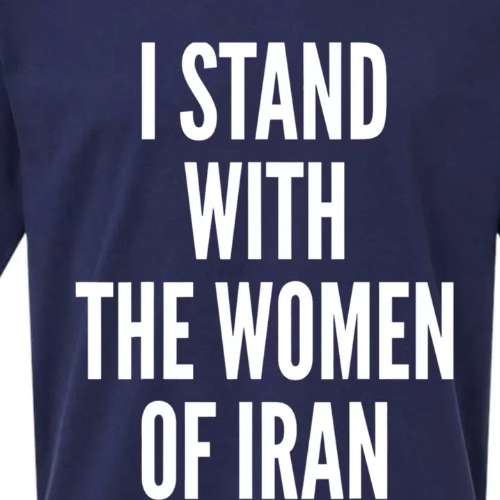 I Stand With The Of Iran Iranian Flag Freeiran Fist Great Gift Sueded Cloud Jersey T-Shirt