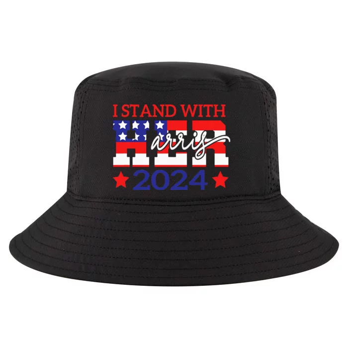 I Stand With Her Kamala Harris 2024 Political Cool Comfort Performance Bucket Hat