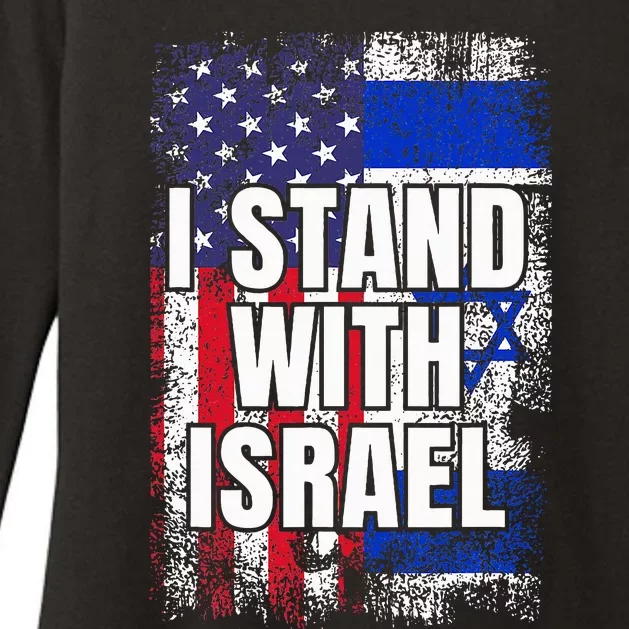 I Stand With Israel Usa Israeli Flag Womens CVC Long Sleeve Shirt