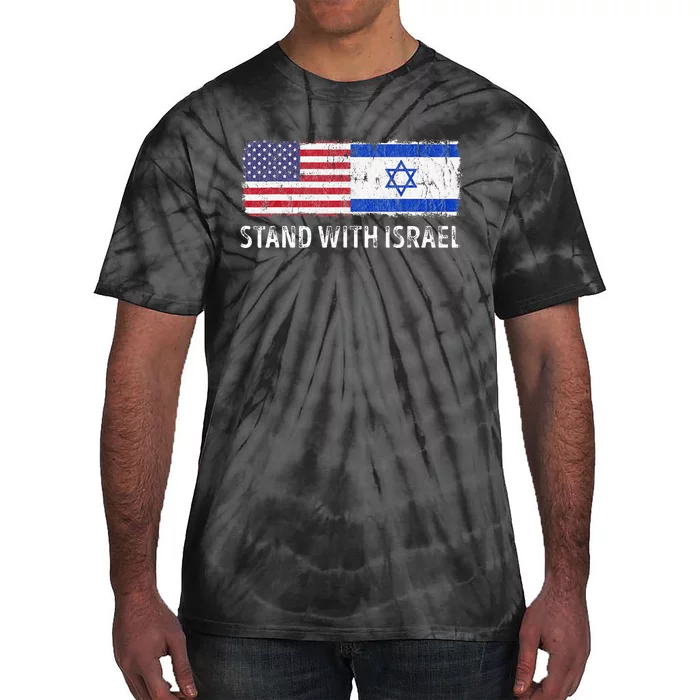 I Stand With Israel USA Israeli Flag Jewish Tie-Dye T-Shirt