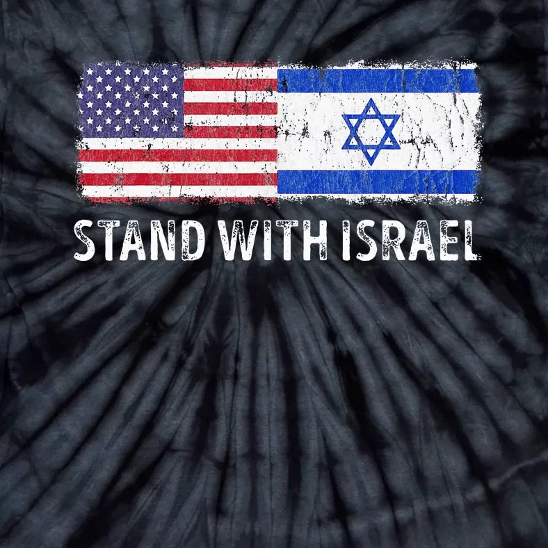 I Stand With Israel USA Israeli Flag Jewish Tie-Dye T-Shirt