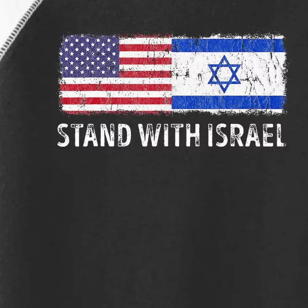 I Stand With Israel USA Israeli Flag Jewish Toddler Fine Jersey T-Shirt