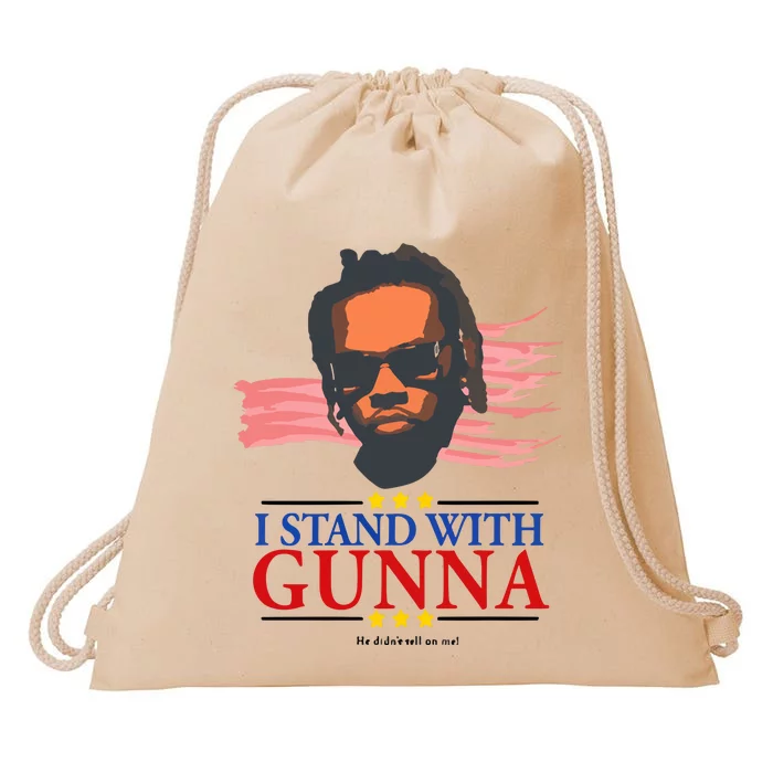 I Stand With G.U.N.N.A He Didn’T Tell On Me Drawstring Bag