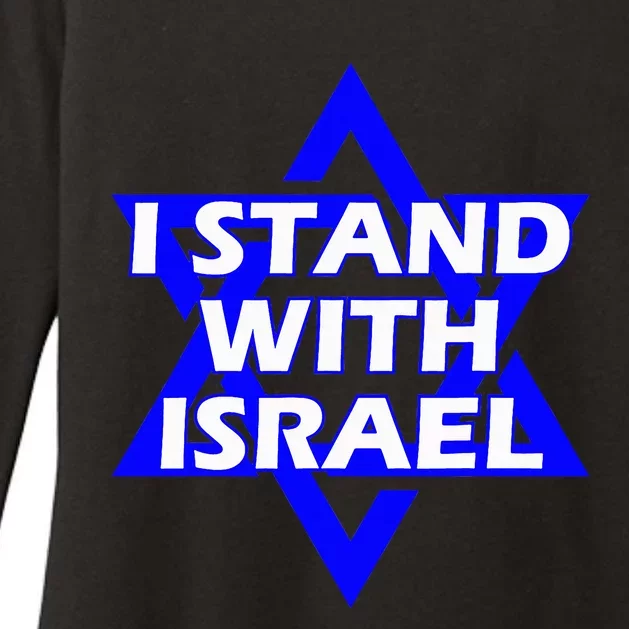 I Stand With Israel Star Of David Womens CVC Long Sleeve Shirt