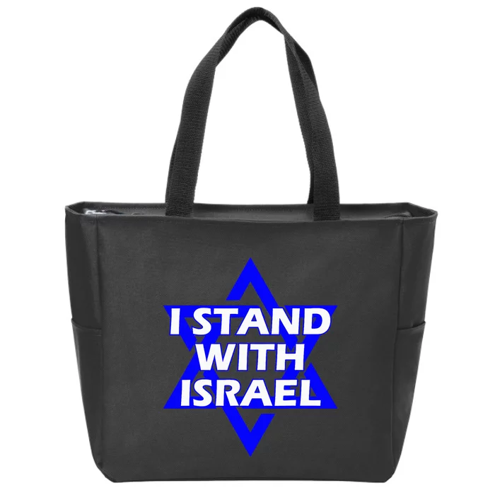 I Stand With Israel Star Of David Zip Tote Bag