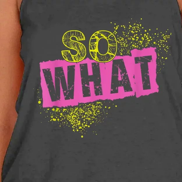 I So What Funny Women's Knotted Racerback Tank