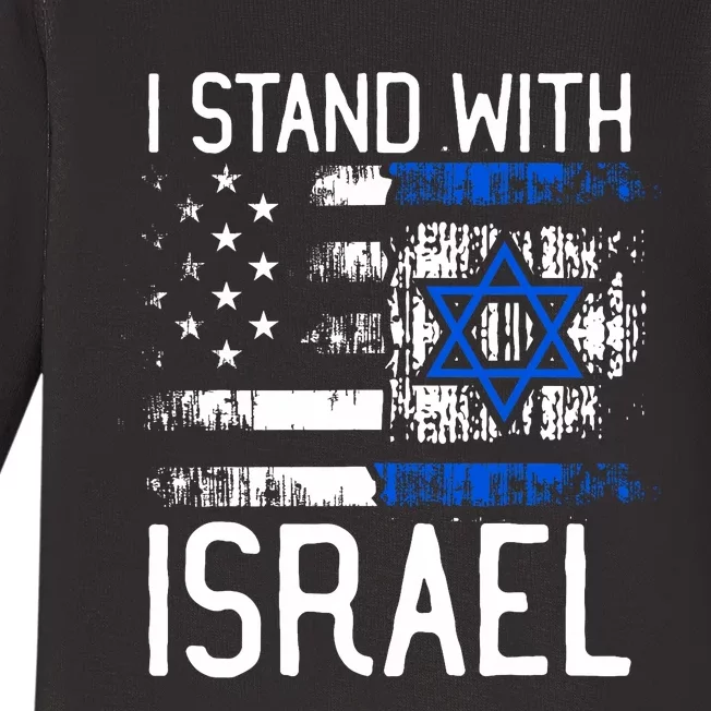 I Stand With Israel Jewish Support Group Matching Baby Long Sleeve Bodysuit