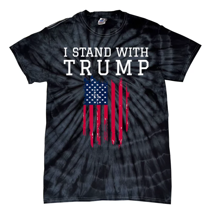 I Stand With Trump Pro Trump Supporter Free Trump Tie-Dye T-Shirt