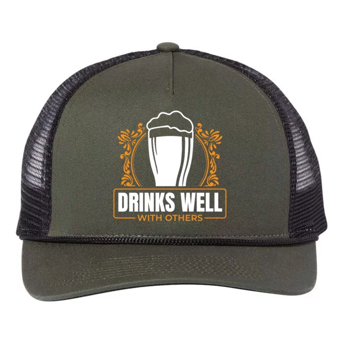 I S Well With Others Funny Sarcastic Awesome Gift Cute Gift Retro Rope Trucker Hat Cap