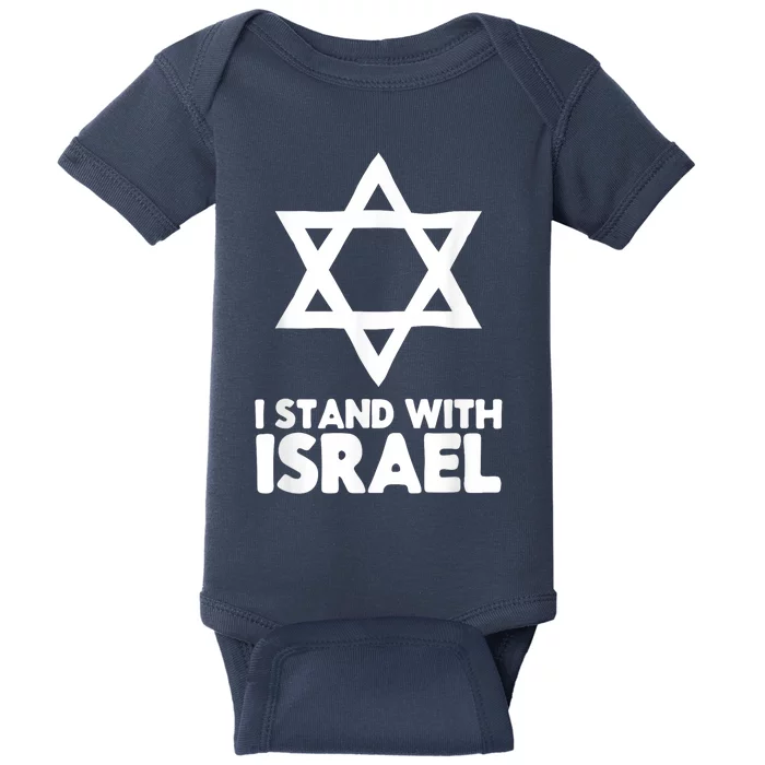 I Stand With Israel Jewish Nondistressed Vintage Gift Idea Baby Bodysuit