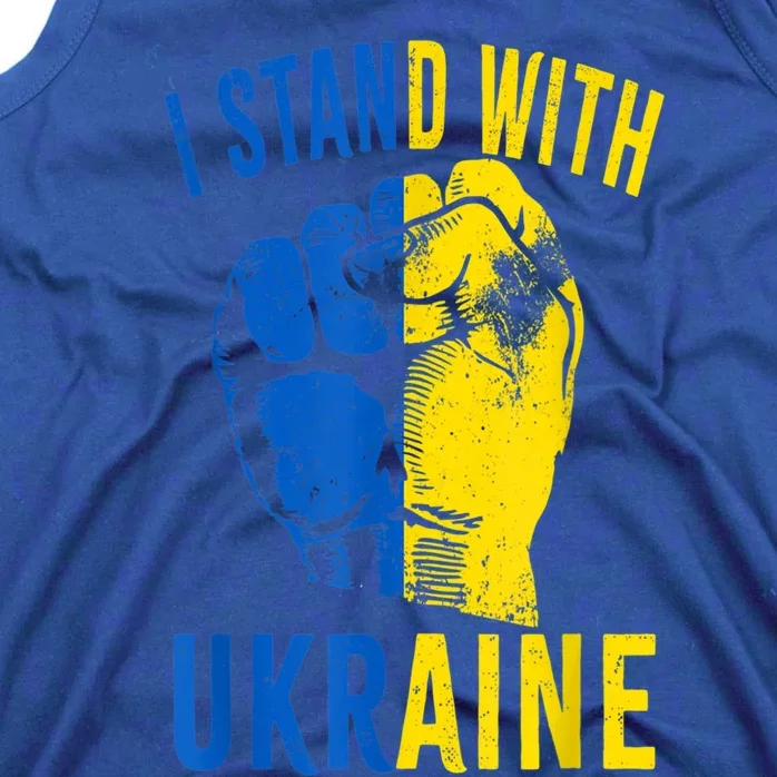 I Stand With Ukraine Flag Power Support Ukraine Gift Tank Top