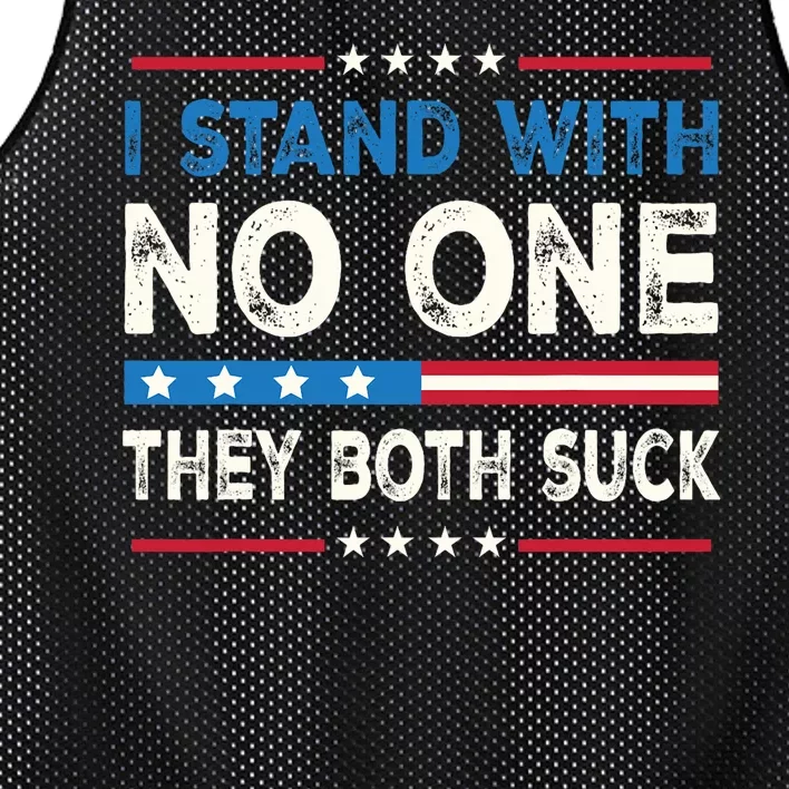 I Stand With No One They Both Suck 2024 Mesh Reversible Basketball Jersey Tank