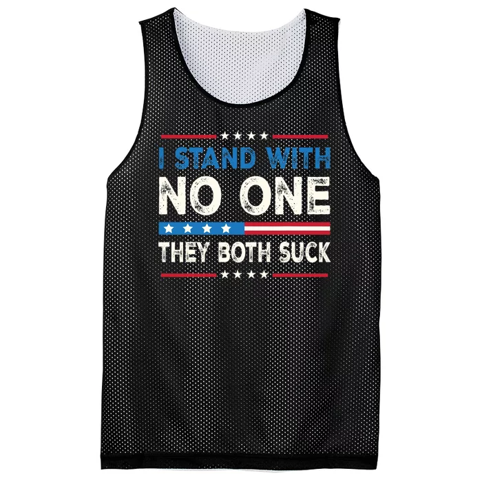 I Stand With No One They Both Suck 2024 Mesh Reversible Basketball Jersey Tank