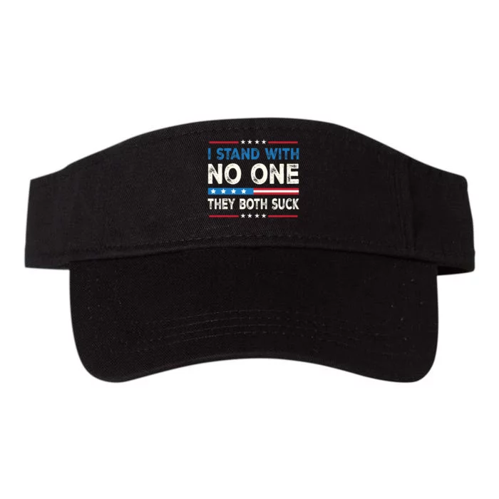 I Stand With No One They Both Suck 2024 Valucap Bio-Washed Visor