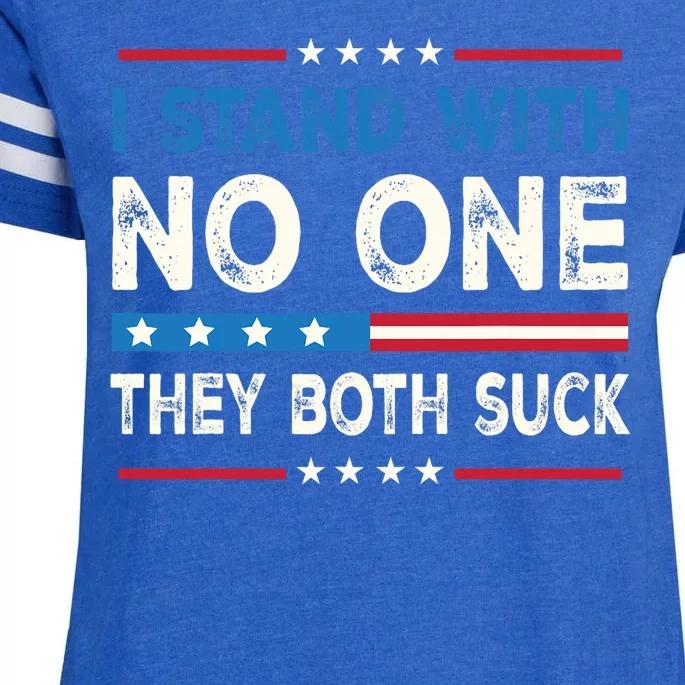 I Stand With No One They Both Suck 2024 Enza Ladies Jersey Football T-Shirt