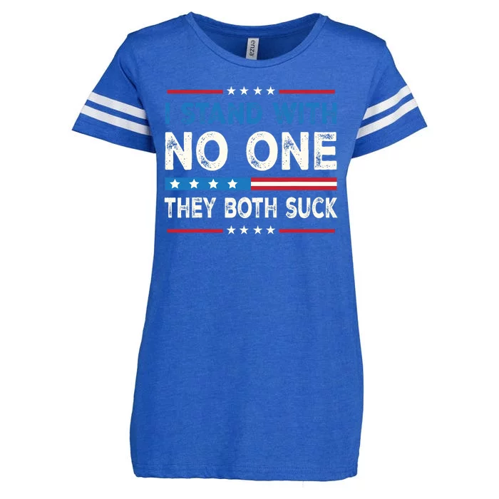 I Stand With No One They Both Suck 2024 Enza Ladies Jersey Football T-Shirt