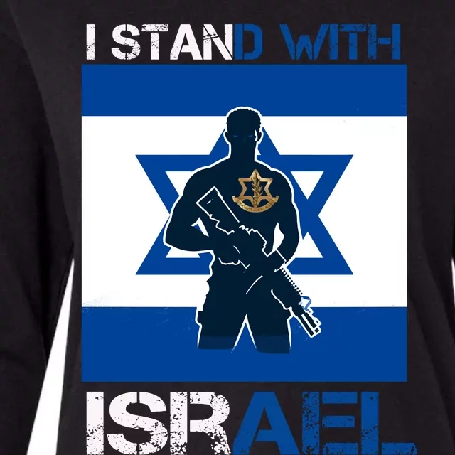 I Stand With Israel Support Israel Love Israeli Idf Womens Cotton Relaxed Long Sleeve T-Shirt