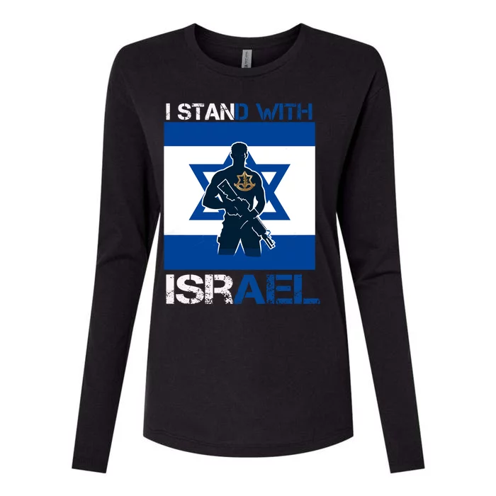 I Stand With Israel Support Israel Love Israeli Idf Womens Cotton Relaxed Long Sleeve T-Shirt