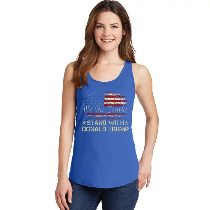 I Stand With Donald Trump Support Pro Trump Ladies Essential Tank