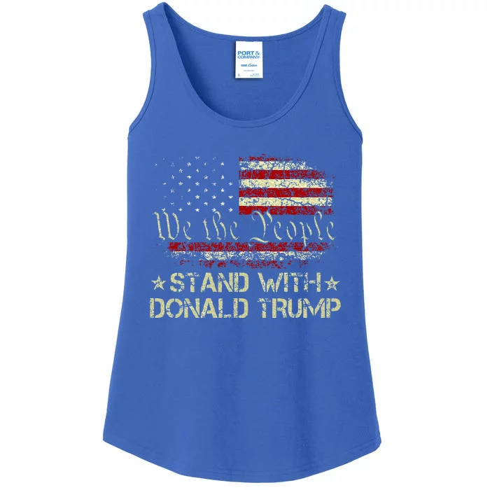 I Stand With Donald Trump Support Pro Trump Ladies Essential Tank