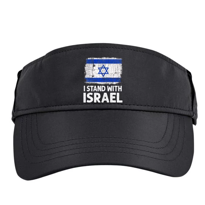 I Stand With Israel USA Israeli Flag Jewish Adult Drive Performance Visor