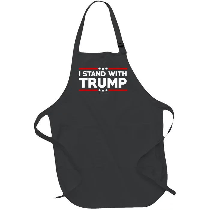 I Stand With Trump Pro Trump Supporter Free Trump Full-Length Apron With Pocket