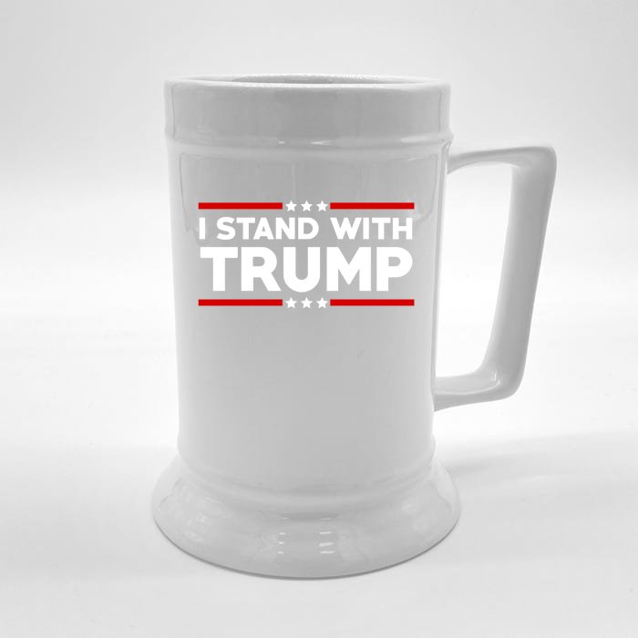 I Stand With Trump Pro Trump Supporter Free Trump Front & Back Beer Stein