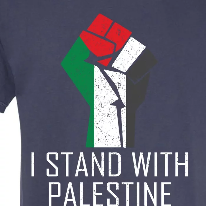 I Stand With Palestine Supporters Free Gaza Jerusalem Gift Garment-Dyed Heavyweight T-Shirt