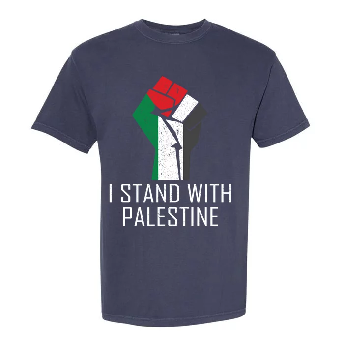 I Stand With Palestine Supporters Free Gaza Jerusalem Gift Garment-Dyed Heavyweight T-Shirt