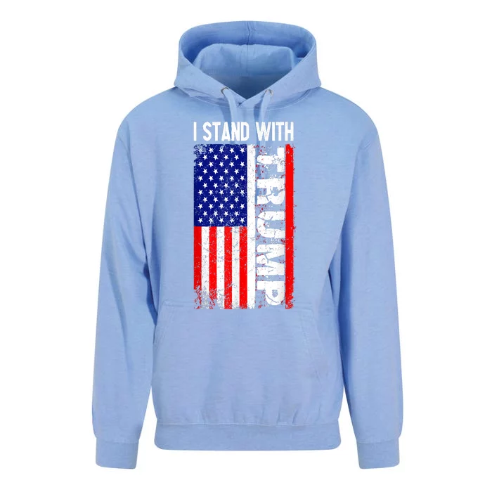 I Stand With President Trump Pro Trump Supporter Anti Biden Unisex Surf Hoodie