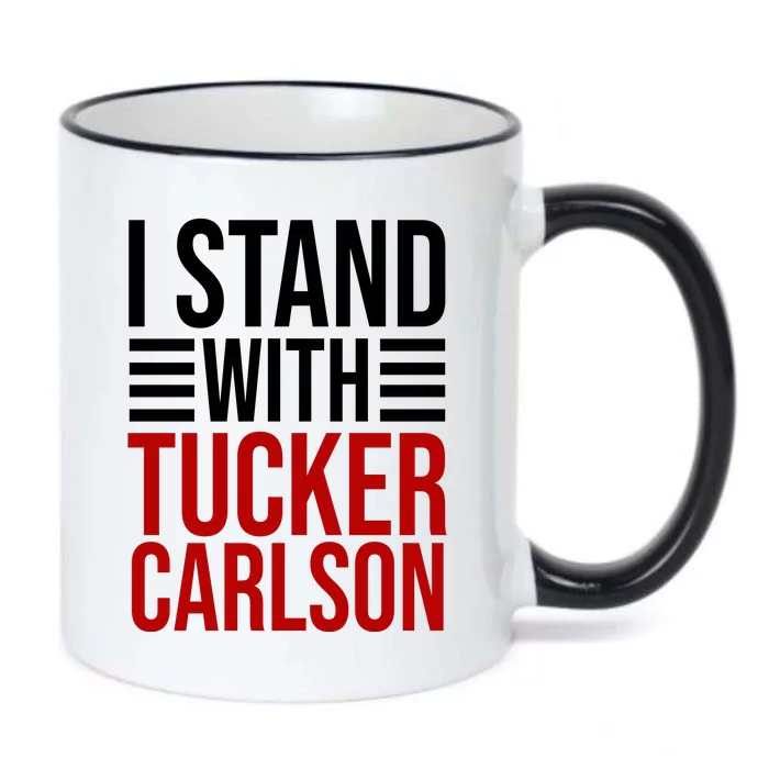 I Stand With Tucker Carlson Political Black Color Changing Mug