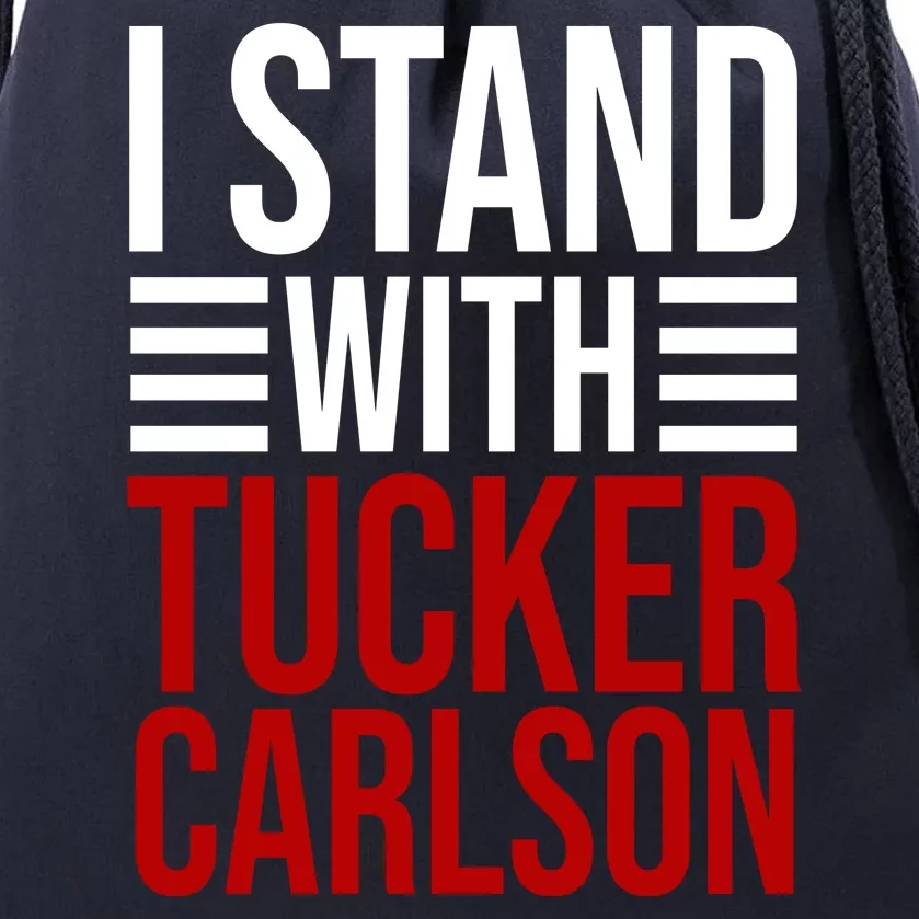 I Stand With Tucker Carlson Political Drawstring Bag